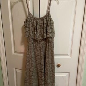 Tan lace high-low dress size xl